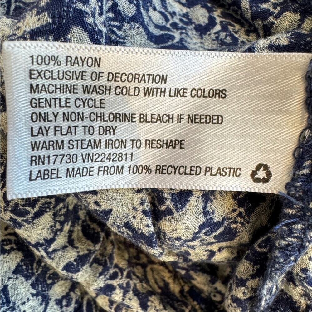 Knox Rose Navy Floral Open Drape Kimono Boho Cardigan- M- Festival - Picture 10 of 10